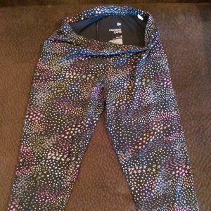 Girls "Favorite Capri" black/multi-colored print capri pants